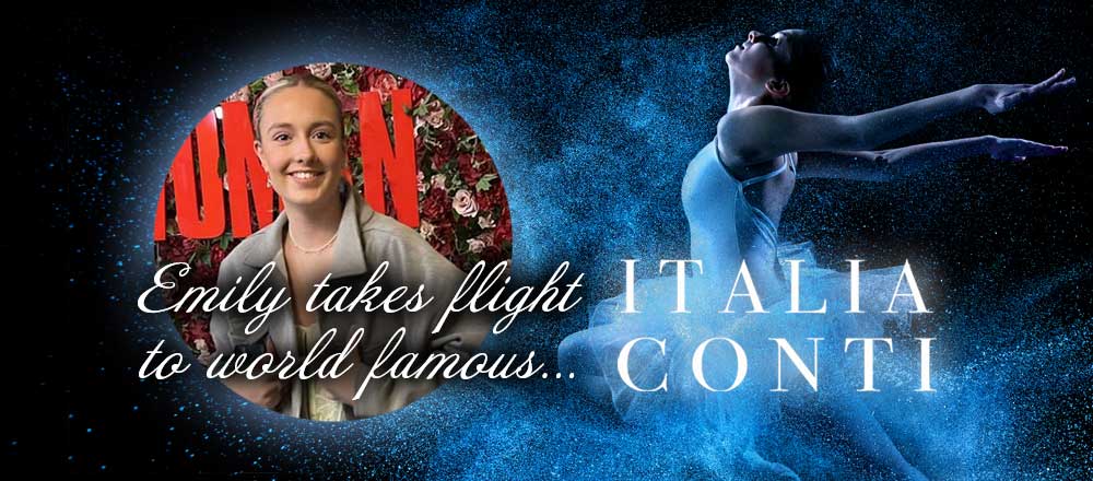 Emily takes flight to Italia Conti